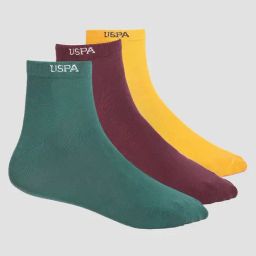 U.S. Polo Assn. Multicolor Ankle Length Socks - Pack of 3-image-71