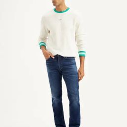 Levi's Blue Cotton Slim Fit Solid Jeans-picture-3
