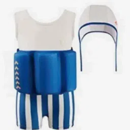 Little Surprise Box Kids Blue & White Printed Swimfloatsuit-image-81