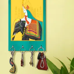 999Store Yellow & Green MDF  Key Holder - Set of 1 image 1