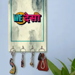 999Store Grey & Pink MDF  Key Holder - Set of 1 image 1
