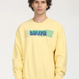 Levi's Yellow Cotton Regular Fit Printed Sweatshirt-picture-30