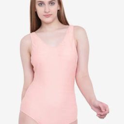 La Intimo Peach Solid Coast Monokini Swimsuit-image-24