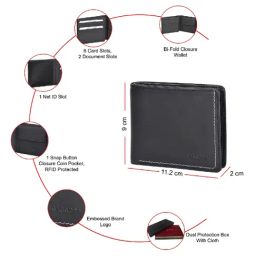 SASSORA Enzo Casual Leather Bi-Fold Wallet for Men image 4