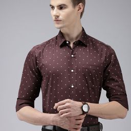 Arrow Manhattan Slim Fit Opaque Printed Pure Cotton Formal Shirt-image-25