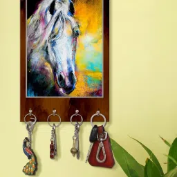 999Store Multicolour MDF  Key Holder - Set of 1 image 1