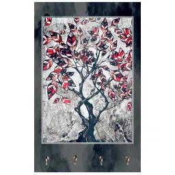 999Store Grey & Red MDF  Key Holder - Set of 1 image 2