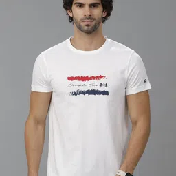 Double Two Men Avengers Printed Applique Slim Fit T-shirt-image-54
