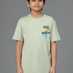 Red Tape Kids Unisex Green Cotton Printed T-Shirt-image-86