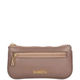 SASSORA Nova Taupe SolidKey Pouch-image-0