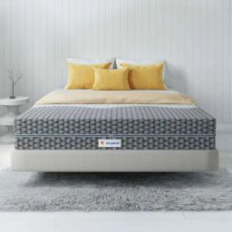 Sleepwell Light Grey Polyester Ortho Pro Spring 8-Inch King Bed Size Mattress-3