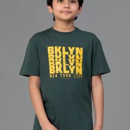 Red Tape Kids Unisex Green Cotton Printed T-Shirt-image-25