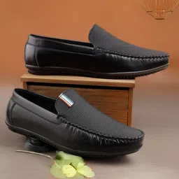 Thivim Men Leather Formal Loafers-image-72