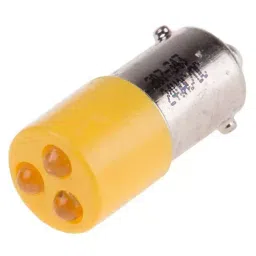 RS PRO Yellow Panel Mount Indicator , Mounting Hole Size 25 x 10 mm, Termination Type , Model No 207343-31