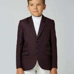 Kids Island Boys Wine Solid Blazer-image-48