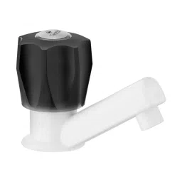 Sparsh Pearl Pillar Tap Hi-Flo Prime Series Series PTMT Black, White Glossy Finish, HFP-1356-image-59