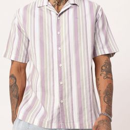 WROGN Getaway Vertical Striped Resort Fit Shirt-image-25