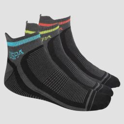 U.S. Polo Assn. Multicolor Ankle Length Socks - Pack of 3-25