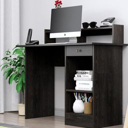 HEXA RED Brown Engineered Wood Study Table-55