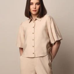 Only Beige Viscose Regular Fit Shirt-image-86