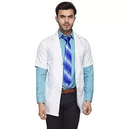 Youth Robe YR2 Short Sleeve White Poly Cotton Lab Coat for Men (Size XXL)-43