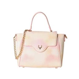 Allen Solly Pink Textured Medium Satchel Handbag-image-69
