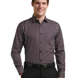 Allen Solly Brown Cotton Slim Fit Striped Shirt-image-96