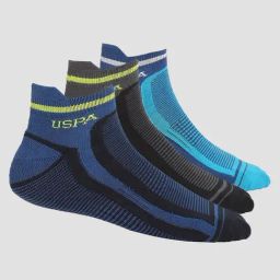 U.S. Polo Assn. Multicolor Ankle Length Socks - Pack of 3-15