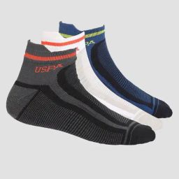 U.S. Polo Assn. Multicolor Ankle Length Socks - Pack of 3-image-20