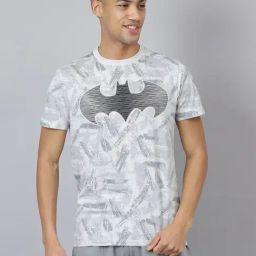 Free Authority Grey Batman Printed Regular Fit T-Shirt-image-89