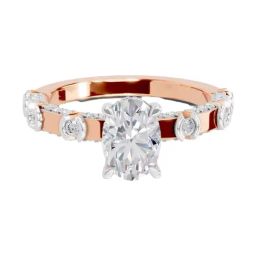 Sparkles Lab Grown Diamond 14k (585) Rose Gold Ring for Women-picture-26