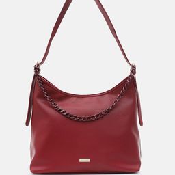 Kazo Women Textured Solid Half Moon Shoulder Bag-image-7