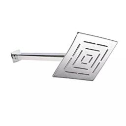 GENERIC Shower with Arm 4 Inch (101.6 mm) Steel Chrome Finish Wall Mounted for Bathrooms, Toilets, ID_SS_050-14