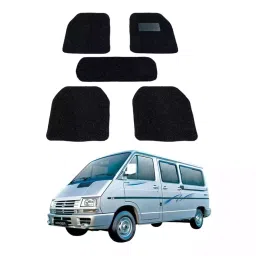 Auto Pearl DB7M284 PVC and Plastic Standard Mat for Tata Winger 2005-2015 (Black)-image-96