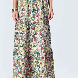 ALL WAYS YOU Printed Tiered Ankle-Length Skirts-picture-48