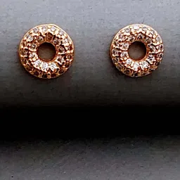 MEIRA JEWELLERY Gold Plated Artificial Stones Studded Circular Shaped Studs-picture-16