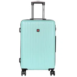 Swiss Brand Riga Turquoise 8 Wheel Small Hard Cabin Trolley - 55 cm-image-49