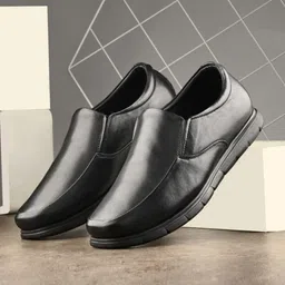 Egoss Men Leather Formal Loafers-image-45