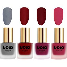VOLO Set Of 4 Velvet Matte Nail Polish - 8 ml Each - 20 - 22 - 25 - 43-40