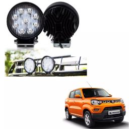 Cartronics Waterproof 9 LED Round Fog Light with Mounting Brackets for Maruti Suzuki S-Presso-101