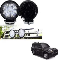 Cartronics Waterproof 9 LED Round Fog Light with Mounting Brackets for Mahindra Scorpio-14