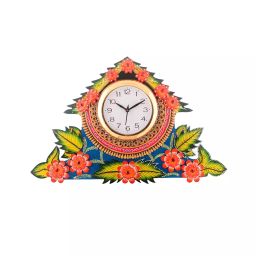 eCraftIndia KWC638 Splendid Floral Wooden Handcrafted Wooden Wall Clock-image-35