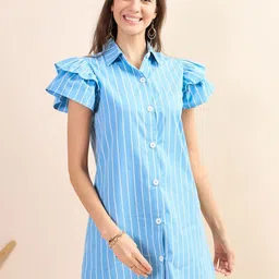 Kiarabel Retail Striped Fit & Flare Mini Dress-image-82