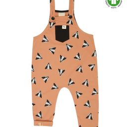 Turtledove London Organic Cotton Knit Sleeveless Dungarees Skunk Print - Beige-image-77