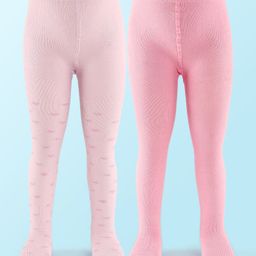 Honeyhap Premium Cotton Super Soft Stretchable Self Knitted Tights With Silvadur Finish Pack Of 2 - Candy Pink & Tender Touch-image-57