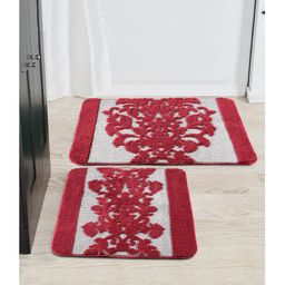saral home Saralhome KSCHINO Microfiber Antiskid 2pc Bathset Maroon. 50cm x 70cm, 50x50 cm-picture-47