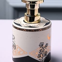 Voncasa Ceramic Glossy Off White color Soap Dispenser (500 ml)-image-85