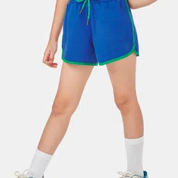 Plan B Cotton Elastane Side Tapped Runner Shorts - Blue-picture-30
