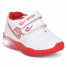 Lil Lollipop Patch Detailed Double Velcro Closure LED Shoes - White-image-51