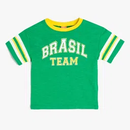 Koton Boys Typography Printed Applique T-shirt-image-57